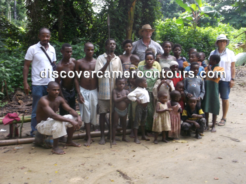 Visiting a Baka pygmy village in the equatorial forest